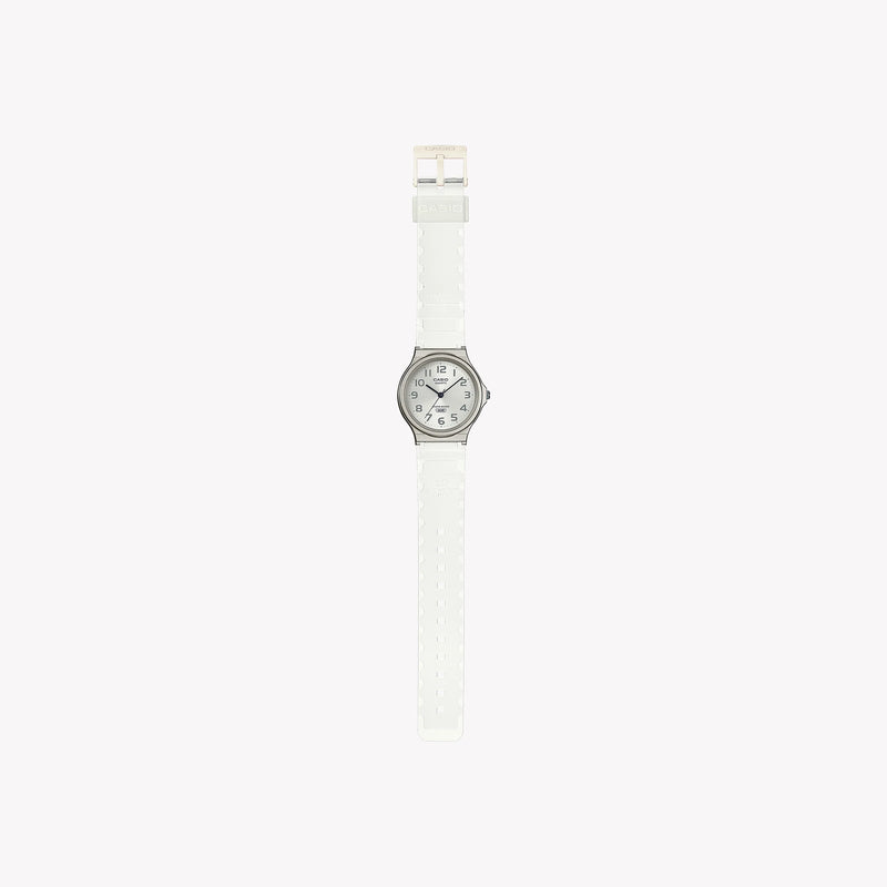 Casio Unisex Resin White Watch, Silver Dial | Mq-24s-7b by i-watch