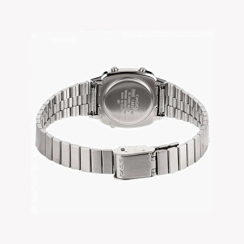 Casio Unisex Silver Resin Watch, Stainless Steel Band | La670wa-2df by i-watch