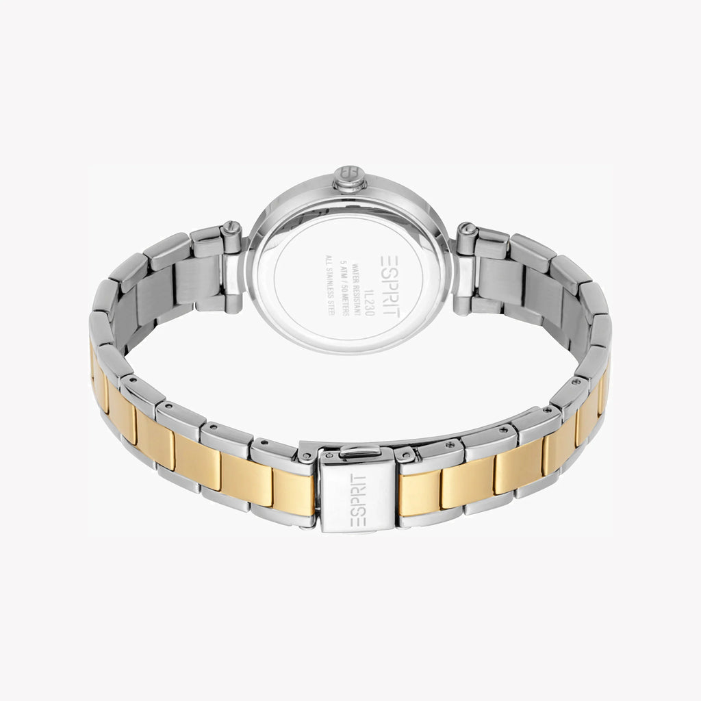 ESPRIT Women's Watch with Silver Stainless Steel Case and Silver & Gold Stainless Steel Band-i-Watch-4
