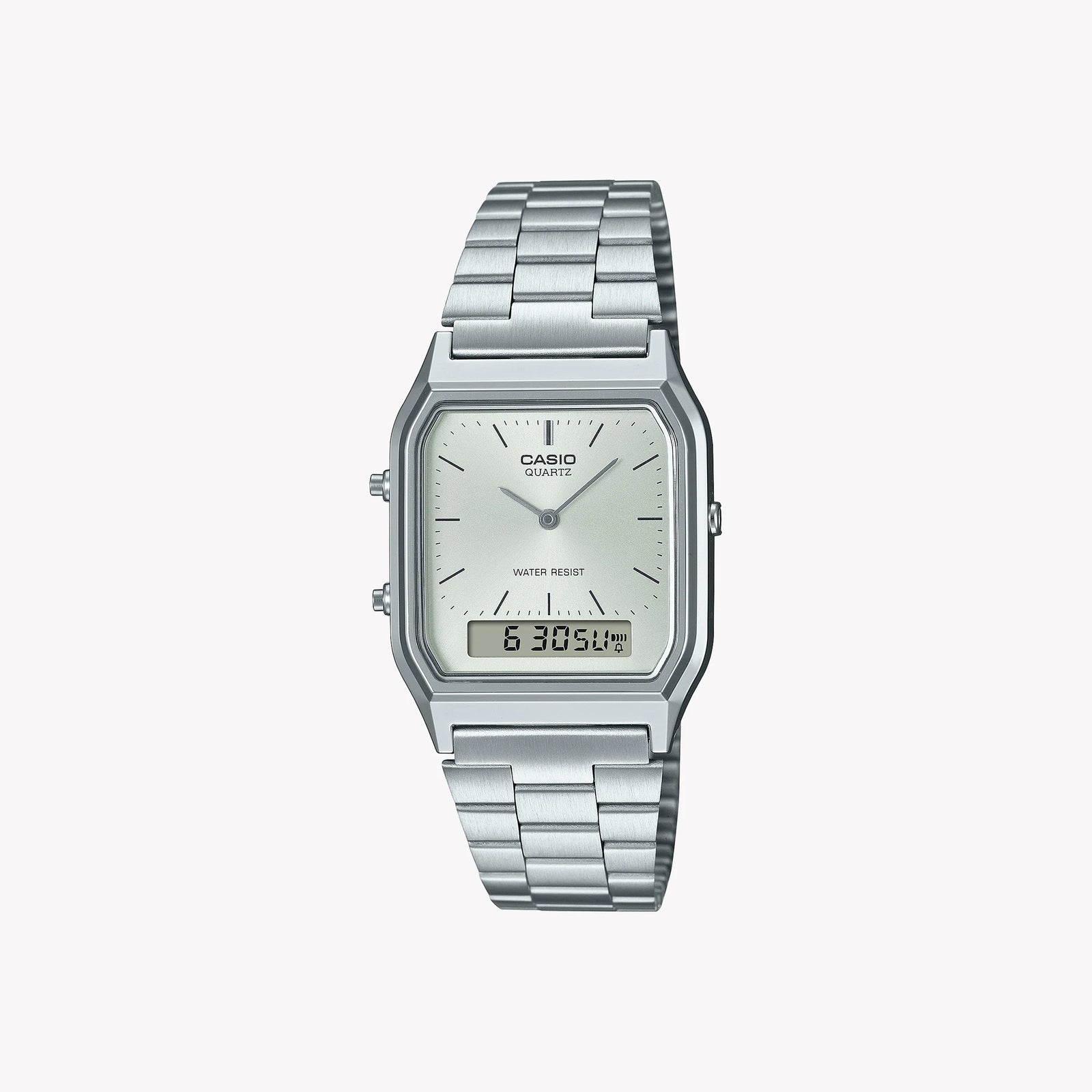 Casio Men's Silver Watch, Chrome Resin Case | Aq-230a-7amqy by i-watch