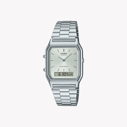 Casio AQ-230A-7AMQY Montre unisexe argent vintage