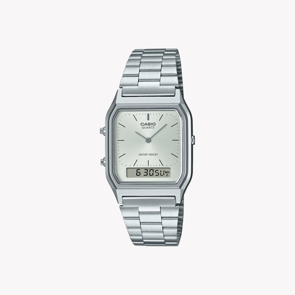 Casio Men's Silver Watch, Chrome Resin Case | Aq-230a-7amqy by i-watch