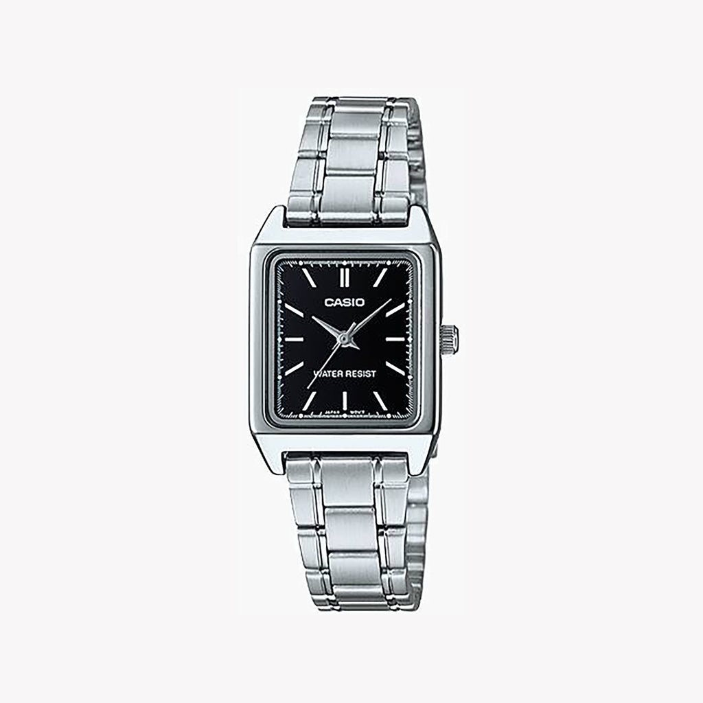 CASIO LTP-V007D-1EUDF STYLISH SPORTY WOMEN'S WATCH - DURABLE SILVER STAINLESS STEEL