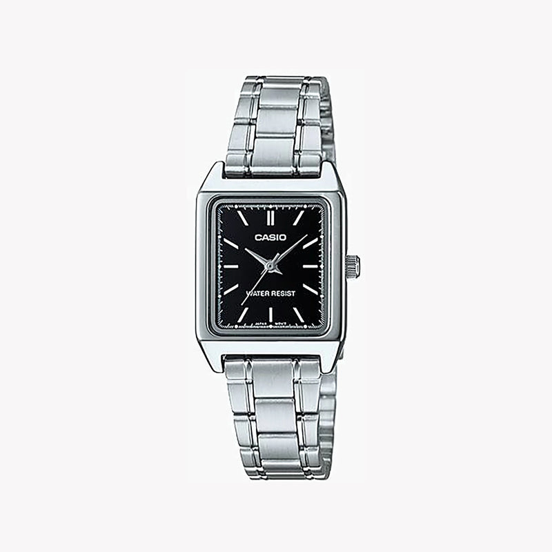 Casio Women's Stainless Steel Watch, Black Dial | Ltp-V007d-1eudf by i-watch