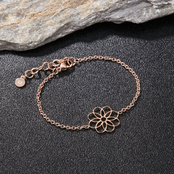 Zink Women's Rose Gold Stainless Steel Bracelet | Zfbr005rg