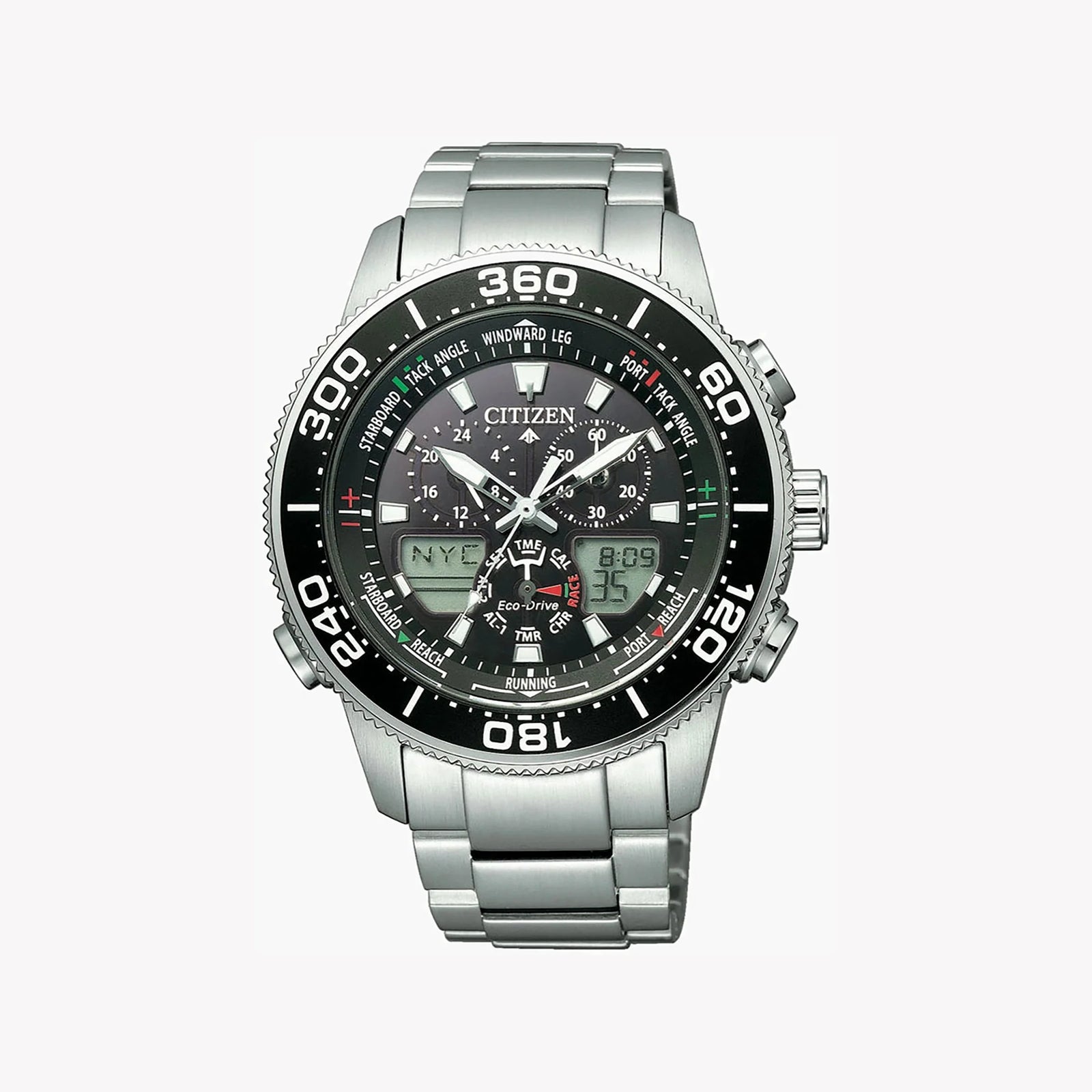 Citizen Eco-Drive Jr4060-88e - Dynamic Adventure Timepiece With Green Dial & Stainless Steel by i-watch