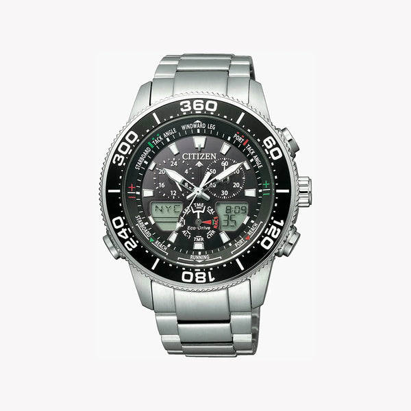 Citizen Eco-Drive Jr4060-88e - Dynamic Adventure Timepiece With Green Dial & Stainless Steel by i-watch