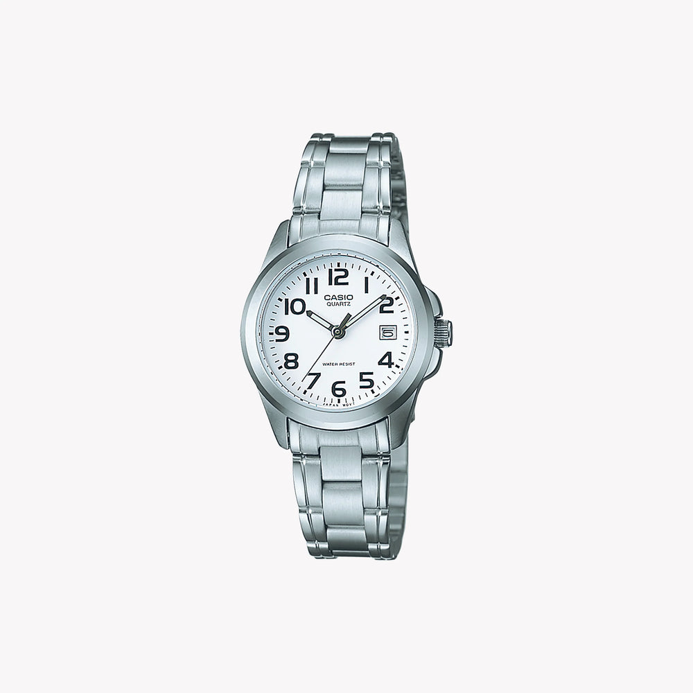 Ltp Women's Silver Stainless Steel Watch, White Dial | Ltp-1259pd-7be by i-watch