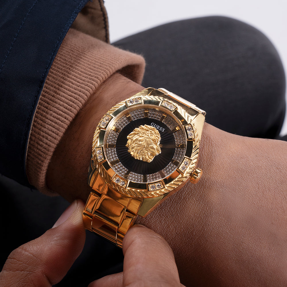 GUESS GW0783G1 BOLD SOPHISTICATION - MEN'S GOLD & BLACK STAINLESS STEEL TIMEPIECE-i-Watch-5