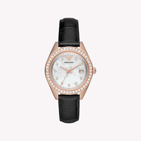 Emporio Armani Women's Rose Gold Watch, White Dial | Ar11505 by i-watch