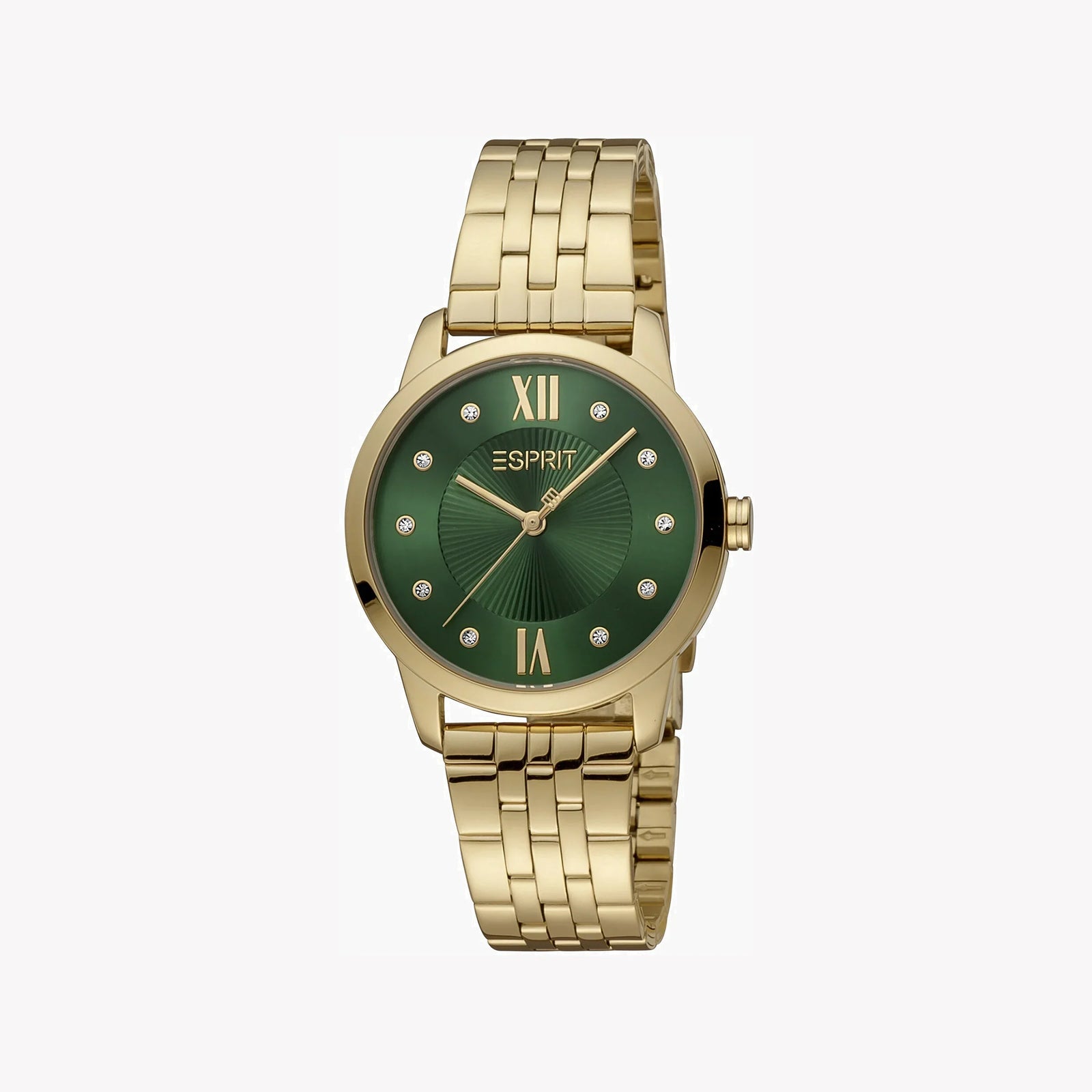 Esprit Women's Gold Stainless Steel Watch, Green Dial | Es1l032m0025 by i-watch