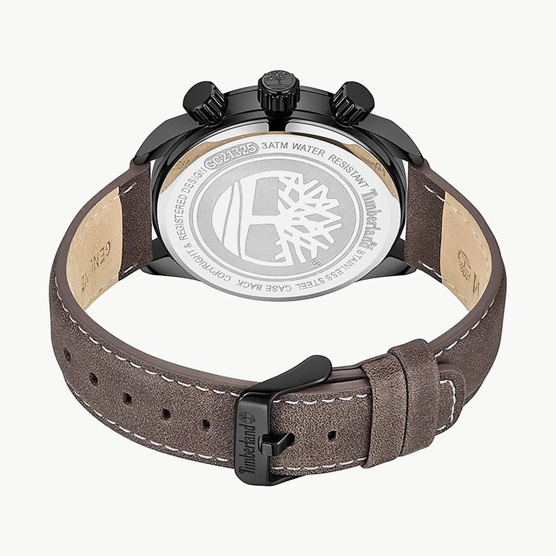 Timberland Men's Black & Brown Leather Watch, Blue Dial | Tdwgc2132502 by i-watch