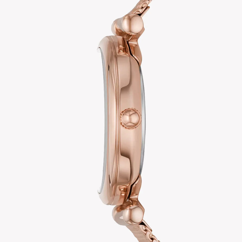 Fossil Women's Rose Gold Mesh Watch, Silver Dial | Es5314set by i-watch