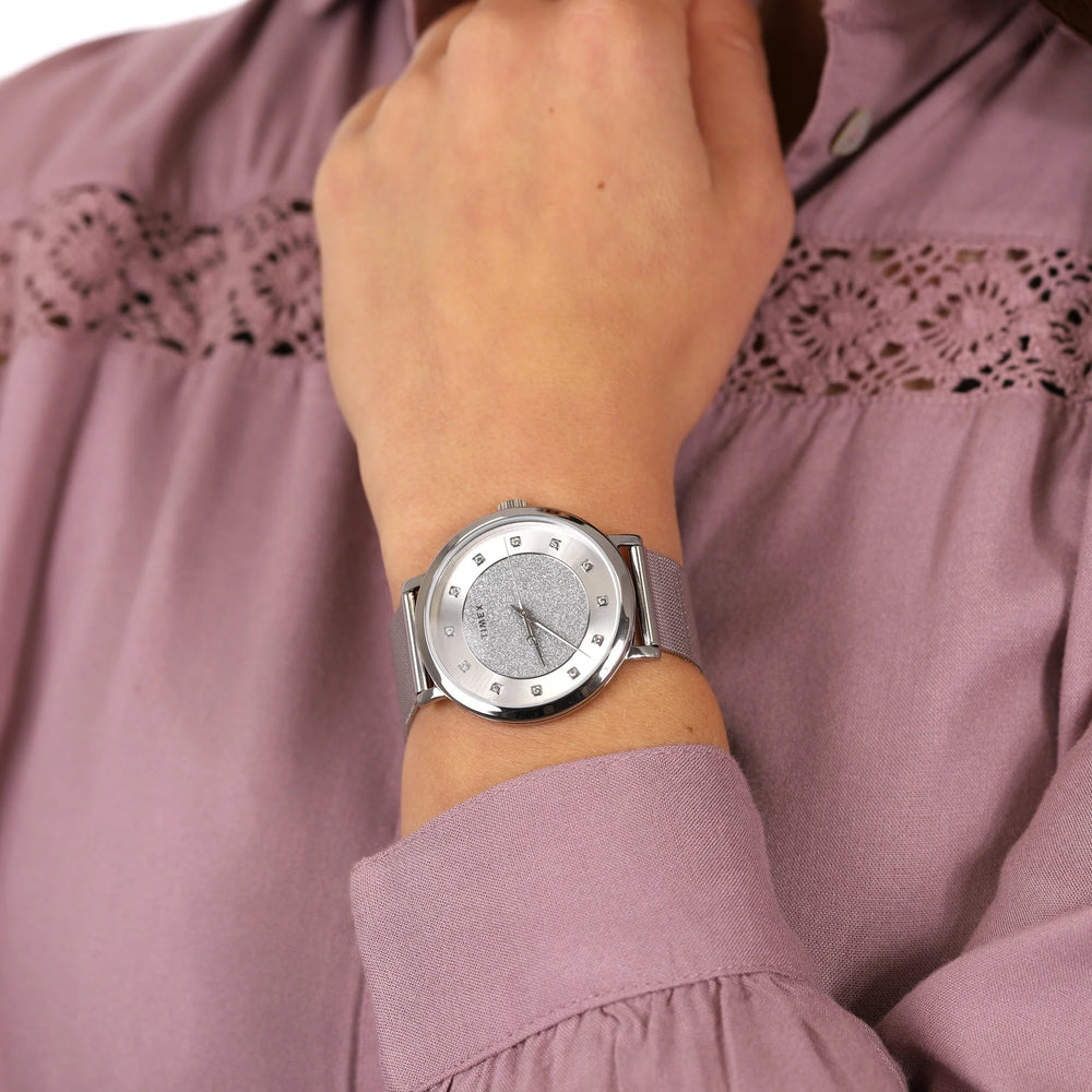 Timex Women's Silver Brass Watch, Stainless Steel Band | Tw2u67000 by i-watch