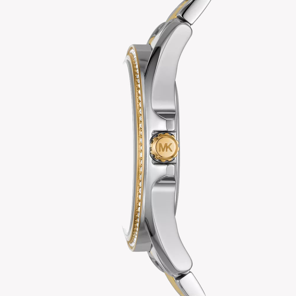 MICHAEL KORS MK6931 - ELEGANT TIMEPIECE FOR HER WITH SILVER-GOLD STAINLESS STEEL BAND-i-Watch-2