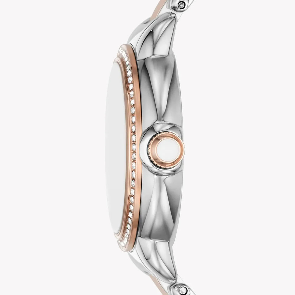 Emporio Armani Women's Silver/Rose Gold Watch, Silver Dial | Ar11567 by i-watch