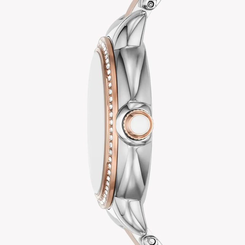 Emporio Armani Women's Silver/Rose Gold Watch, Silver Dial | Ar11567 by i-watch