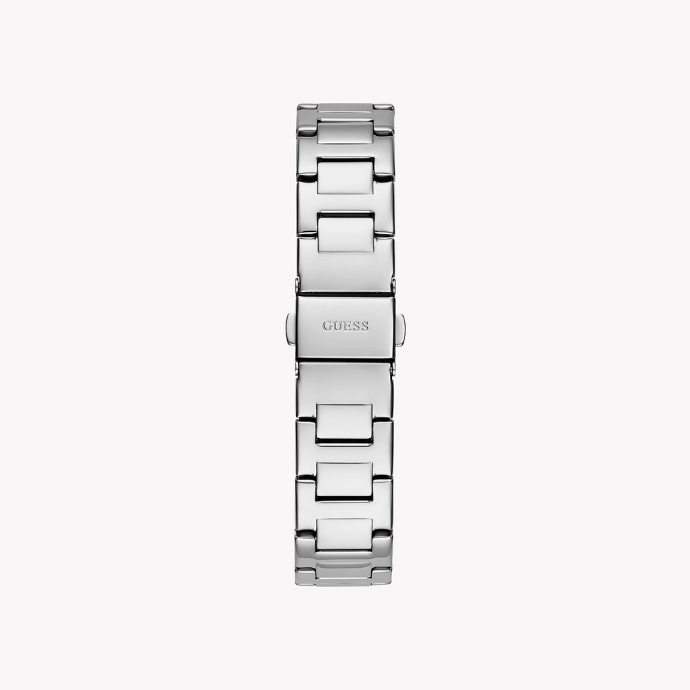 Guess Women's Silver Stainless Steel Watch, Black Dial | Gw0615l1 by i-watch