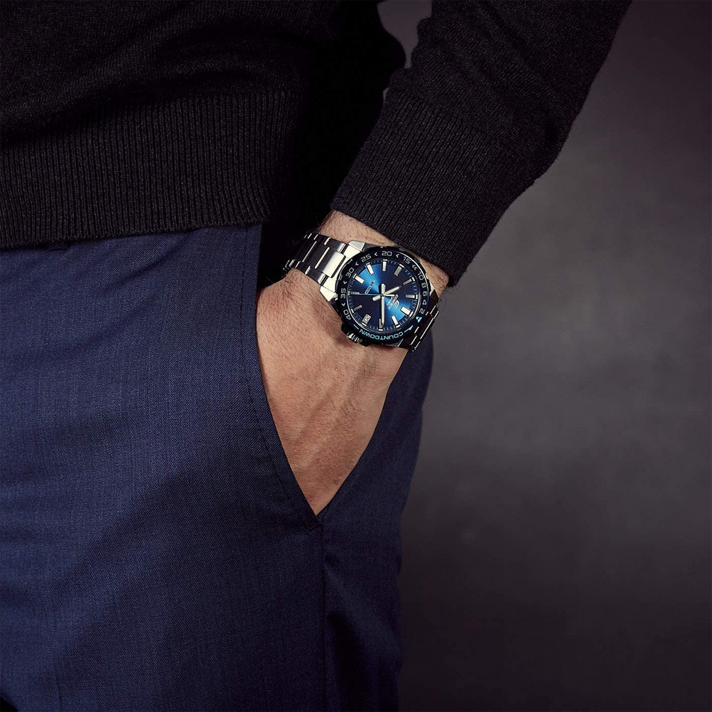 CASIO EFV-120DB-2A ELEGANT TIMEPIECE - STYLISH SILVER BRACELET WITH BLUE DIAL-i-Watch-3