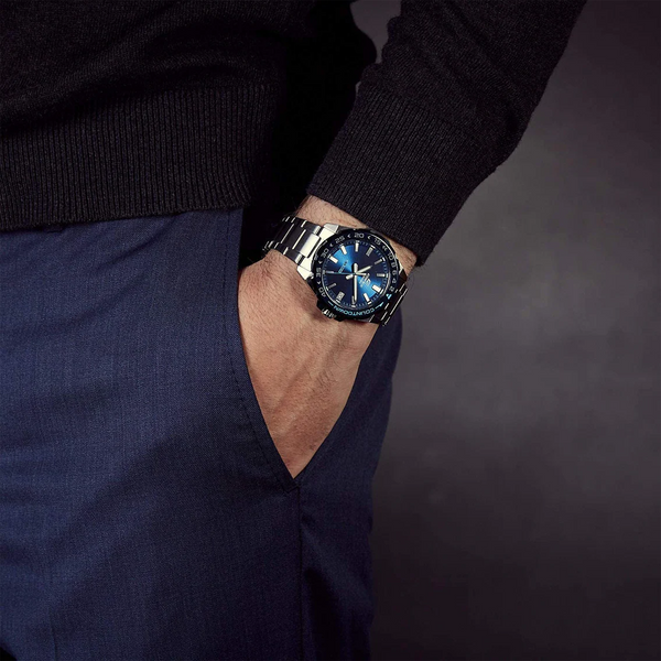 Casio Men's Silver Watch, Blue Dial | Efv-120db-2a by i-watch