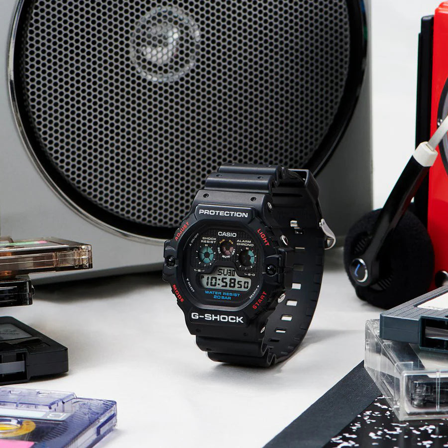 G-Shock Men's Black Resin Watch, Digital Display | Dw-5900-1dr by i-watch