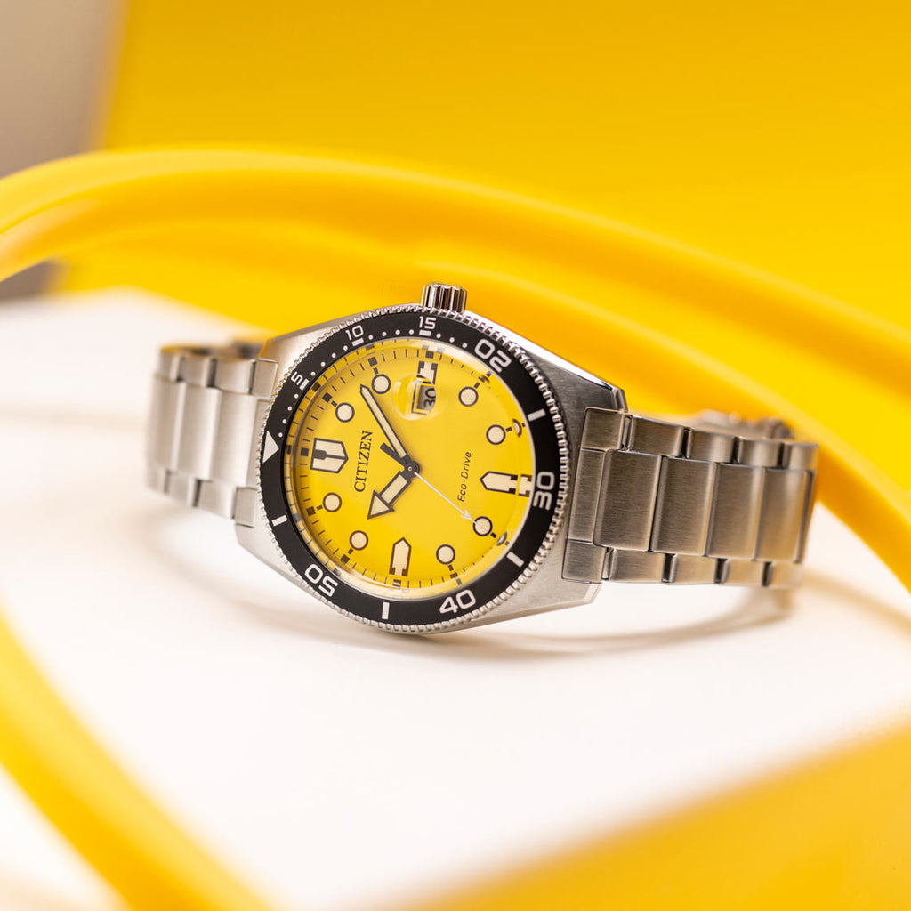 CITIZEN AW1760-81Z - DYNAMIC YELLOW DIAL MEN'S WATCH WITH STAINLESS STEEL BRACELET-i-Watch-6