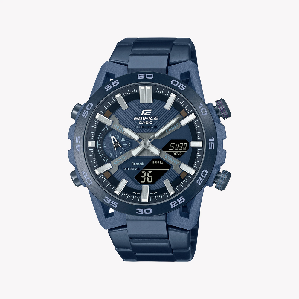 EDIFICE ECB-2000CB-2AEF - BOLD BLUE MEN'S WATCH WITH BLUETOOTH & WATER RESISTANCE