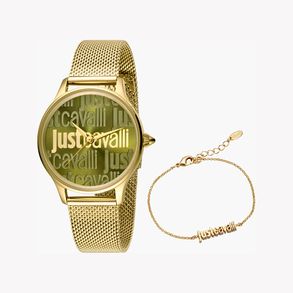 Just Cavalli Women's Gold Watch, Green Dial | Jc1l032m0275 by i-watch