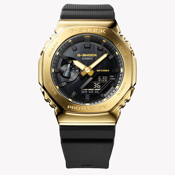 G-Shock Men's Gold & Black Watch, Stainless Steel & Resin | Gm-2100g-1a9er