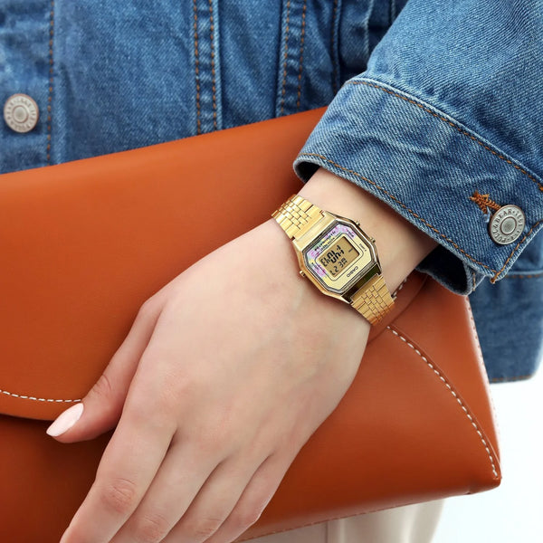 Casio Unisex Gold Resin Watch, Stainless Steel Band | La680wga-4cdf by i-watch