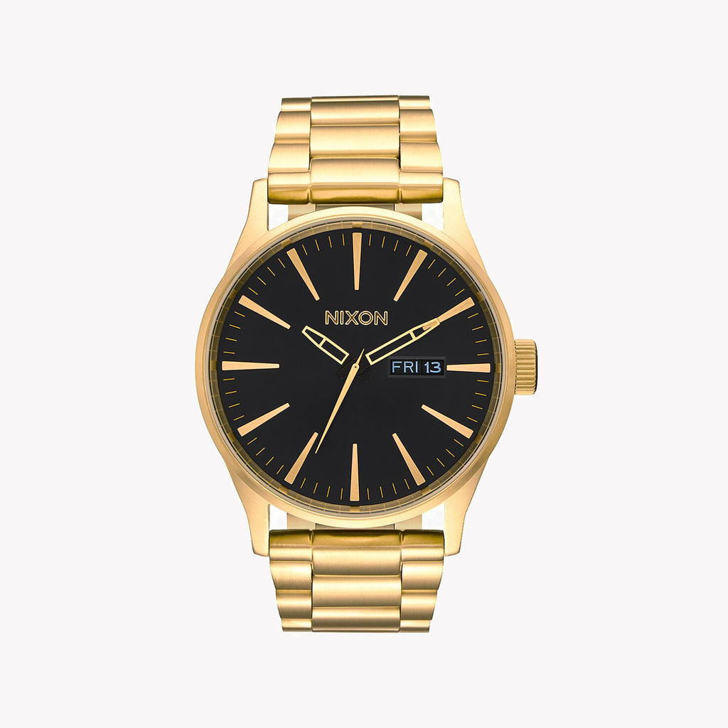NIXON A356-510 BOLD DISTINCTION - MEN'S GOLD & BLACK STAINLESS STEEL TIMEPIECE