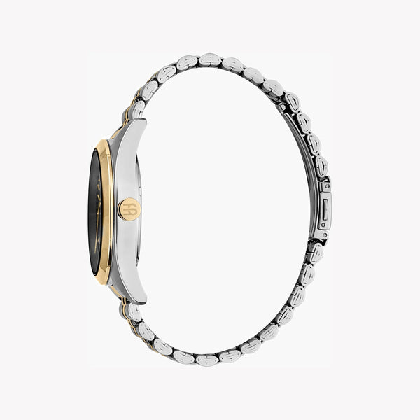 Esprit Men's Silver & Gold Stainless Steel Watch, Black Dial | Es1g250m0045 by i-watch