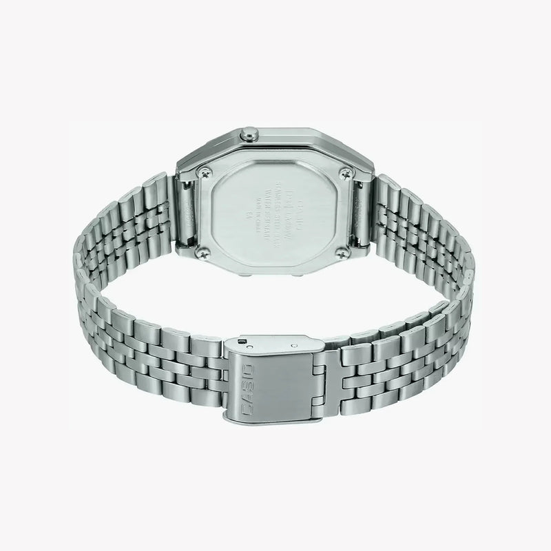 Casio Women's Silver Digital Watch, Stainless Steel Bracelet | La-680wa-7df by i-watch
