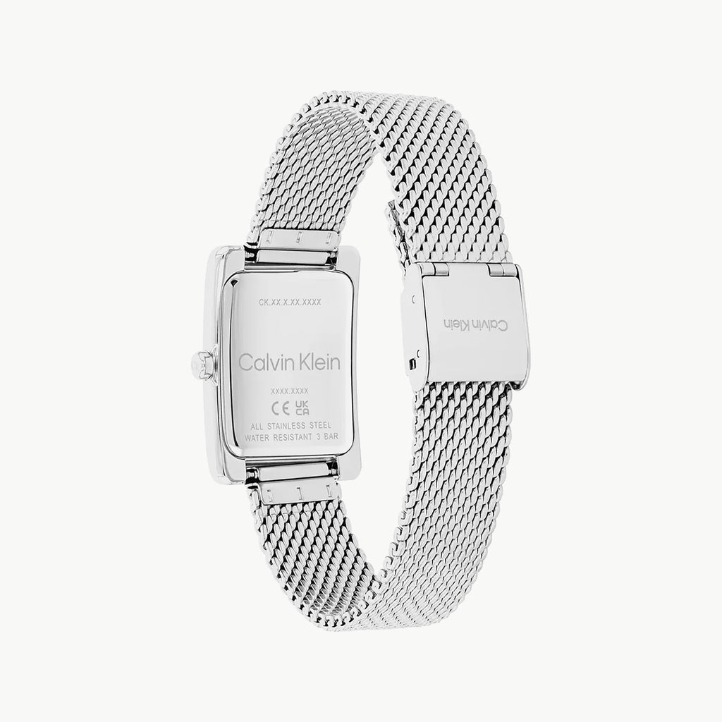 CK CALVIN KLEIN NEW COLLECTION - ELEGANT SILVER STAINLESS WOMEN'S WATCH WITH BLACK DIAL-i-Watch-3