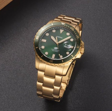 FOSSIL FS5950 ELEGANCE IN TIME - LUXURY MEN'S WATCH WITH GREEN DIAL & GOLD STAINLESS STEEL BAND-i-Watch-5
