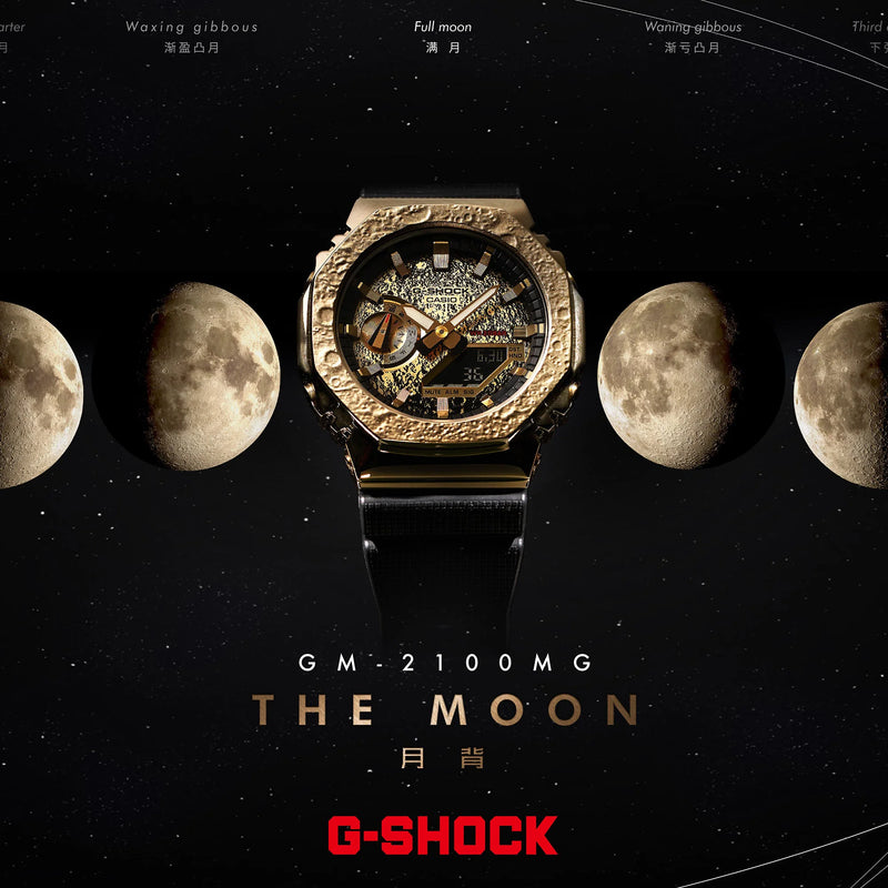 Casio G-Shock Gm-2100mg-1adr Oak - Golden Edge Men's Watch With Black Resin Band & Dual Led Light by i-watch