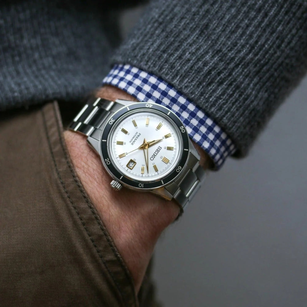 Seiko Men's Silver Stainless Steel, Beige Dial | Srpg03j1 by i-watch