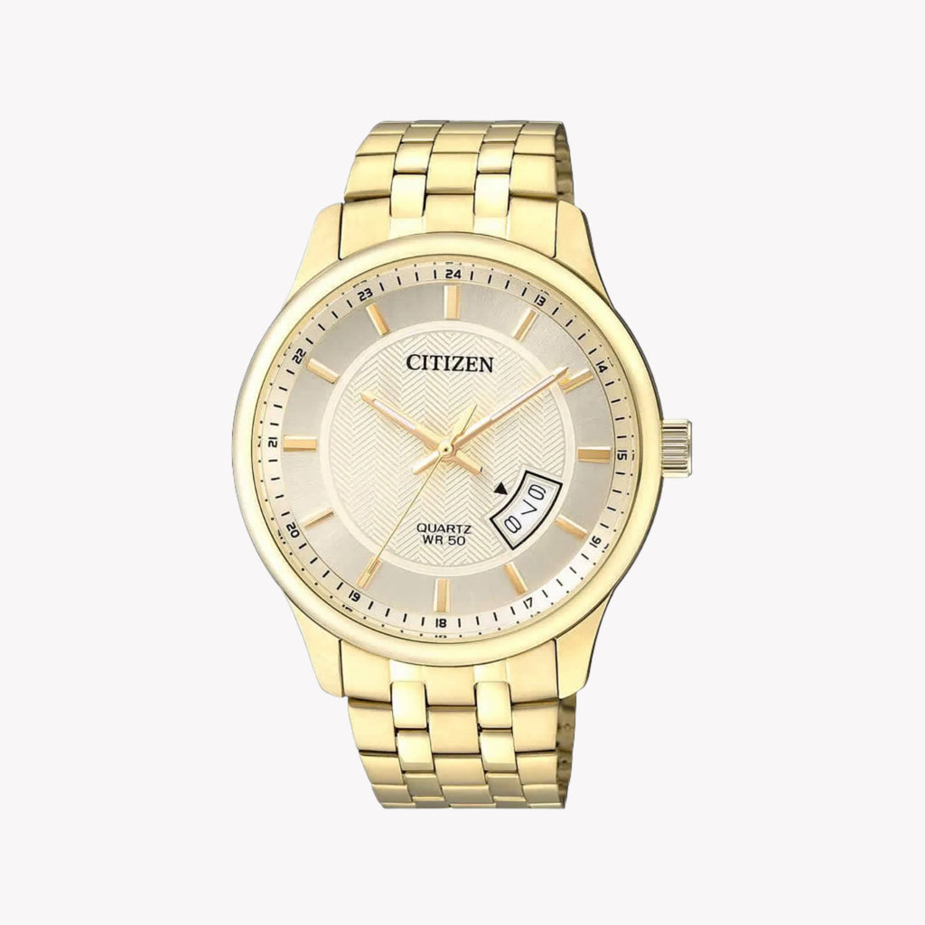 CITIZEN BI1052-85P GOLDEN ELEGANCE - Men's Quartz Watch with Stunning Gold Finish and 5 ATM Water Resistance