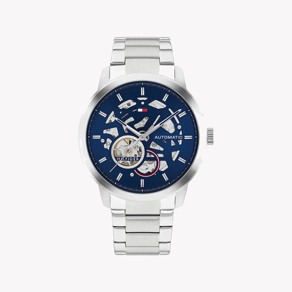 Tommy Hilfiger Men's Silver Watch, Blue Dial | 1710661 by i-watch