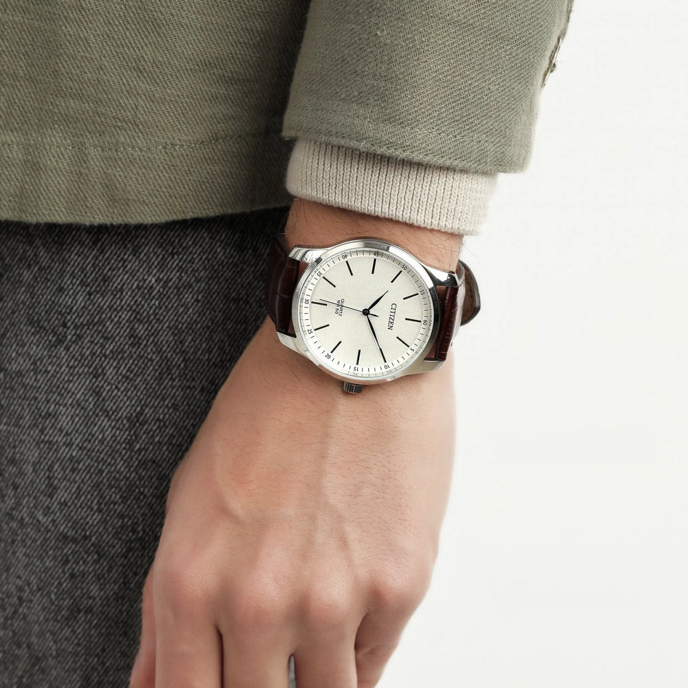Citizen Bh5000-08a - Elegant Metal & Leather Men's Timepiece With Quiet Precision by i-watch