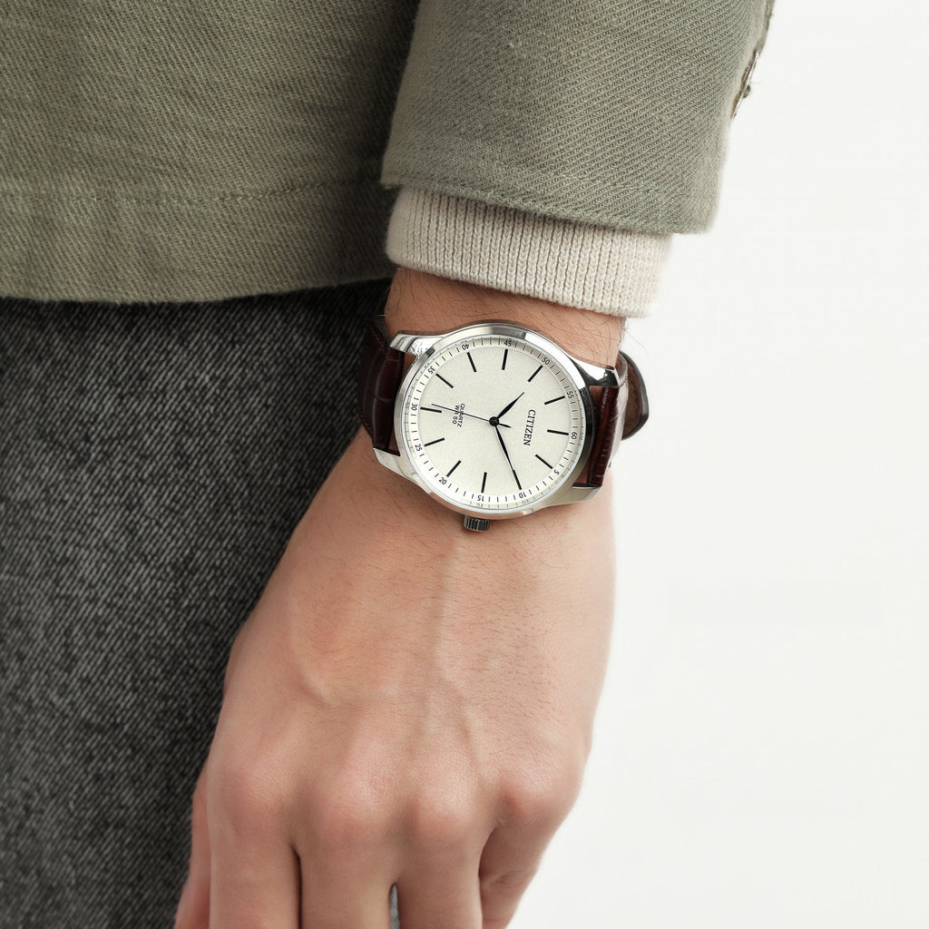 CITIZEN BH5000-08A - ELEGANT METAL & LEATHER MEN'S TIMEPIECE WITH QUIET PRECISION-i-Watch-2