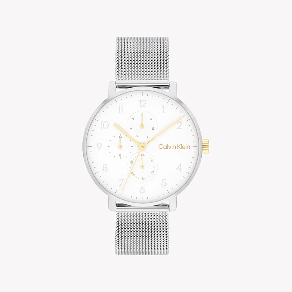 Ck Calvin Klein Women's Silver Stainless Steel Watch, White Dial | K2g27126x by i-watch