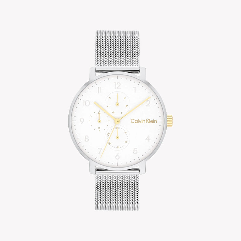 Ck Calvin Klein Women's Silver Stainless Steel Watch, White Dial | K2g27126x by i-watch