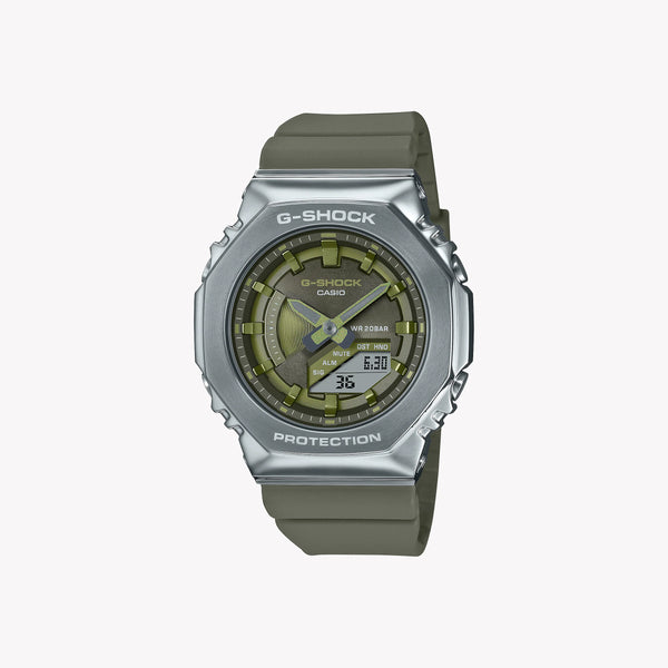 Casio G-Shock Men's Silver & Green Watch, Resin & Steel | Gm-S2100-3aer by i-watch