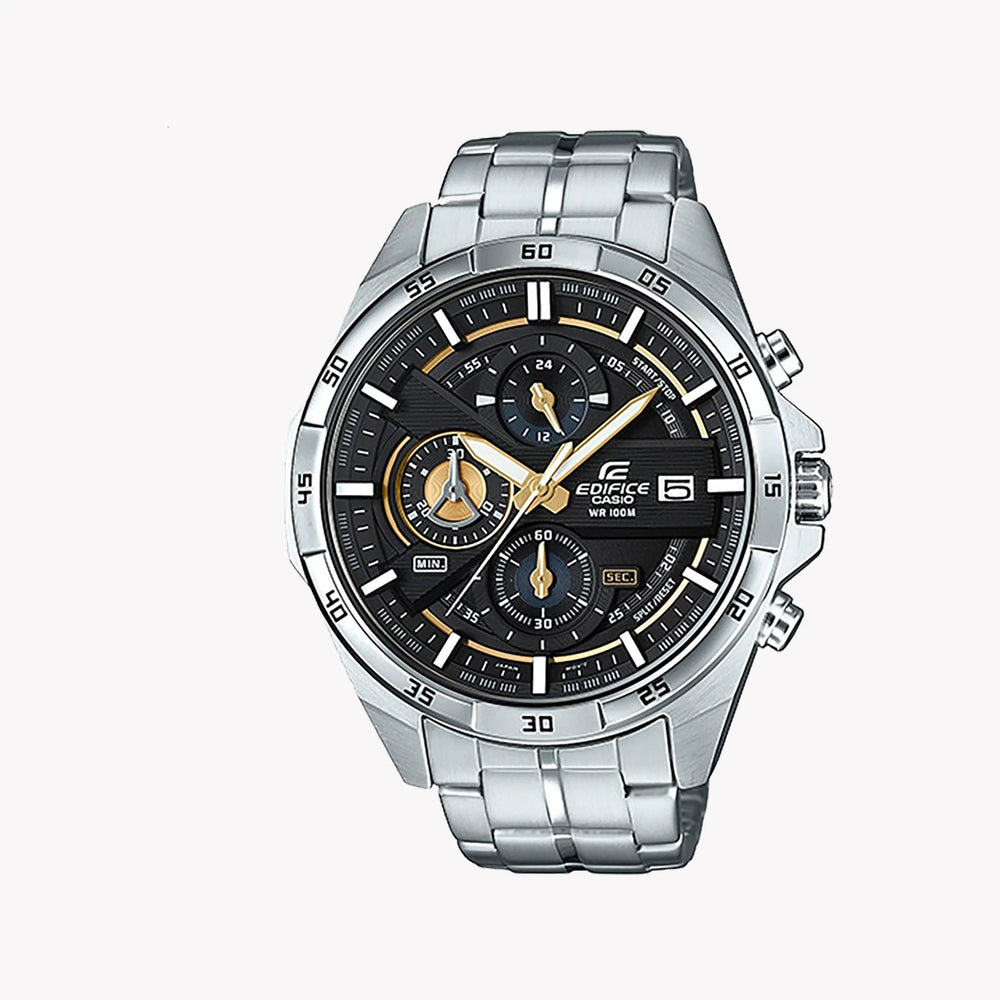 Casio Men's Stainless Steel Watch, Black Dial | Efr-556d-1avuef by i-watch