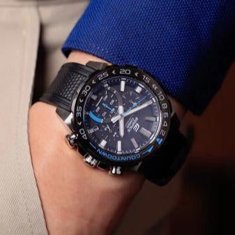 Casio Edifice Efs-S550pb-1avudf - Sporty Adventurer Chronograph Men's Watch With Black Dial & Resin Band by i-watch
