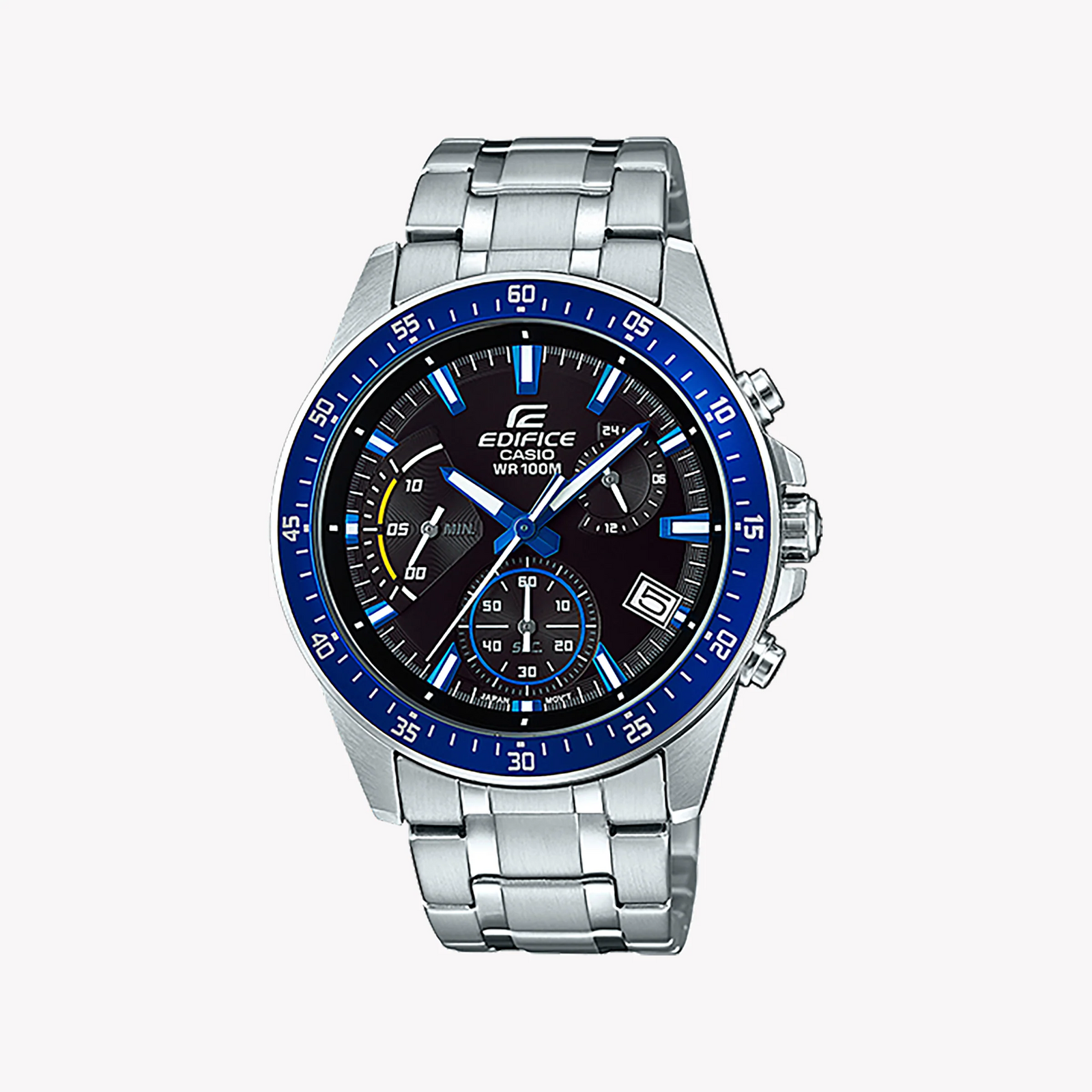 Edifice Efv-540d-1a2vudf - Sporty Elegance Men's Watch With Blue Dial & Stainless Steel Bracelet by i-watch