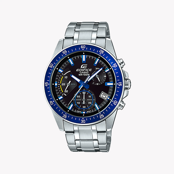 Edifice Efv-540d-1a2vudf - Sporty Elegance Men's Watch With Blue Dial & Stainless Steel Bracelet by i-watch