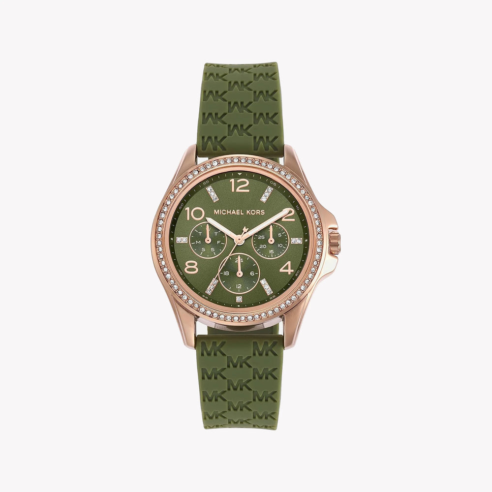 Michael Kors Women's Rose Gold Watch, Green Band | Mk7421 by i-watch