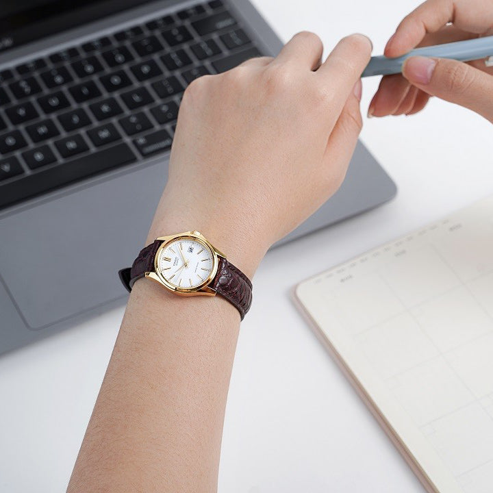 LTP-1183Q-7ADF ELEGANT EXCELLENCE - TIMELESS WOMEN'S WATCH IN GOLD & BROWN-i-Watch-3